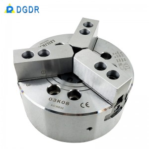 Through-hole hydraulic 3 jaws chuck for cutting machine 03DK08