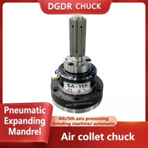 Notched hole air expanding chuck grinding machine pneumatic chuck expanding mandrel air collet chuck high precision rotary chuck