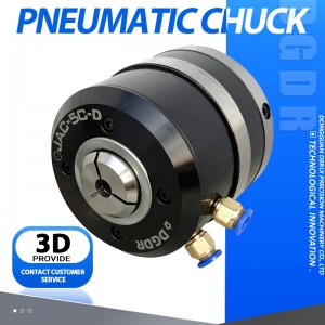 automatic equipment air collet chuck with 5C collet 25MM through hole pneumatic chuck for small lathe high precision clamping tools rotary power chuck