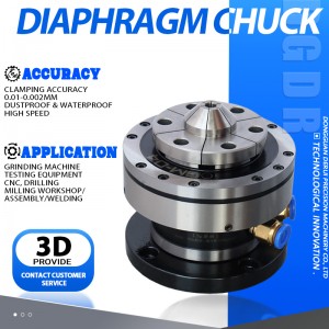 diaphragm air chuck for grinding machine GM04 air collet chuck for testing machine Rotating disk and stationary disk chuck