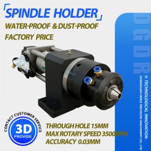 automatic equipment air collet chuck spindle holder through hole pneumatic chuck for high precision machine small lathe air collet chuck