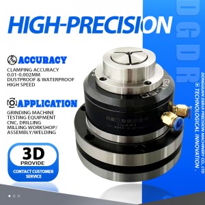 gringding machine with 5C collet air collet chuck turning machine pneumatic collet chuck for lath through hole 25 high precision