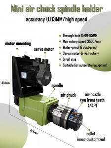 table lathe small air collet chuck spindle holder of turning machine grinding machine pneumatic chuck cnc lathe chuck