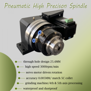 5C collet high precision air collet chuck grinding machine pneumatic chuck for 4th andSth axis processing 5C collet