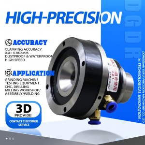 mini air collet chuck for 4th and 5th axis proceesing small air collet chuck high precision through hole pneumatic chuck for grinding machine testing equipment