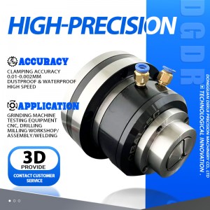 gringding machine with 5C collet air collet chuck turning machine pneumatic collet chuck for lath through hole 25 high precision