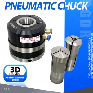 automatic equipment air collet chuck with 5C collet 25MM through hole pneumatic chuck for small lathe high precision clamping tools rotary power chuck