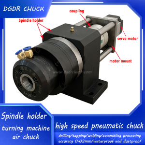 high speed rotary air collet chuck JAC-15 small spindle holder for lath automatic processing pneumatic chuck