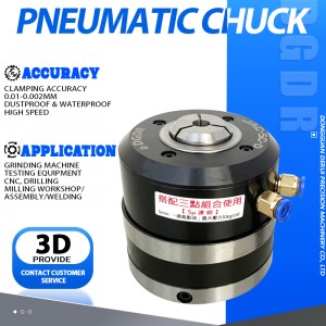 automatic equipment air collet chuck with 5C collet 25MM through hole pneumatic chuck for small lathe high precision clamping tools rotary power chuck
