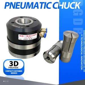 automatic equipment air collet chuck with 5C collet 25MM through hole pneumatic chuck for small lathe high precision clamping tools rotary power chuck