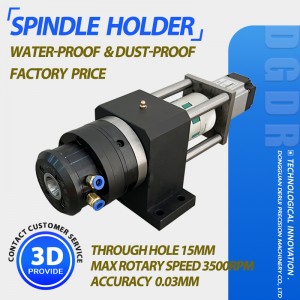 automatic equipment air collet chuck spindle holder through hole pneumatic chuck for high precision machine small lathe air collet chuck