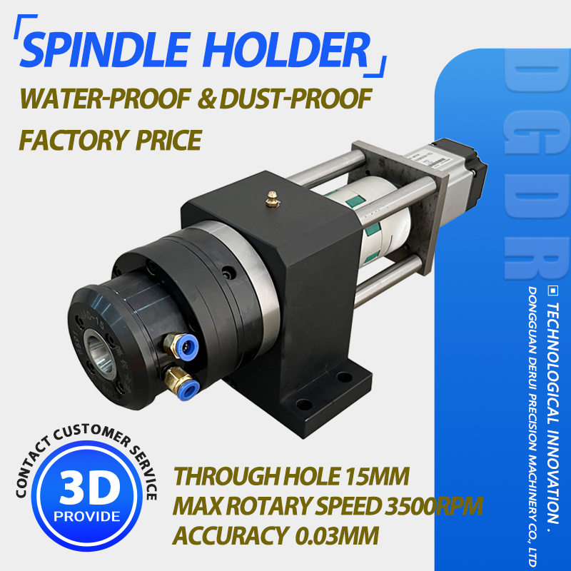 automatic equipment air collet chuck spindle holder through hole pneumatic chuck for high precision machine small lathe air collet chuck Featured Image