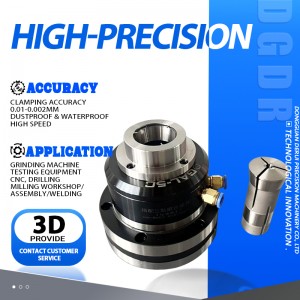 gringding machine with 5C collet air collet chuck turning machine pneumatic collet chuck for lath through hole 25 high precision