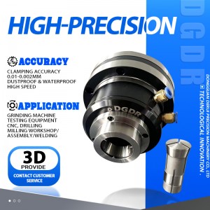 gringding machine with 5C collet air collet chuck turning machine pneumatic collet chuck for lath through hole 25 high precision