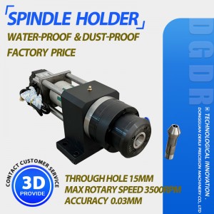 automatic equipment air collet chuck spindle holder through hole pneumatic chuck for high precision machine small lathe air collet chuck