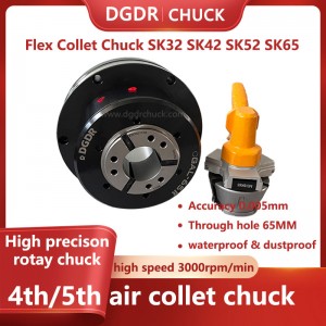 dgdr Flex Collet Chuck SK32 SK42 SK52 SK65 4th/5th high precision air collet chuck grinding machine pneumatic integrated chuck
