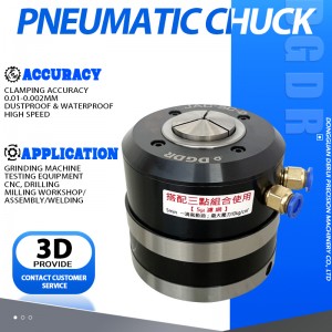 automatic equipment air collet chuck with 5C collet 25MM through hole pneumatic chuck for small lathe high precision clamping tools rotary power chuck