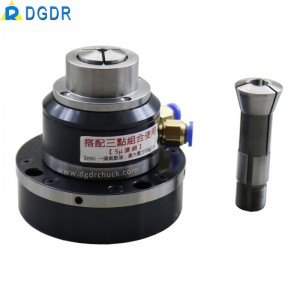 high precision mini air collet chuck GAL-15 grinder machine penumatic chuck rotary clamping tools for automatic equipment