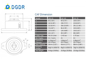 CAF-70 double piston stationary chuck for tapping machine