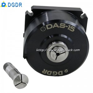 Stationary mini air collet chuck DAS-15 for tapping machine drilling machine automatic equipment fixed pneumatic chuck