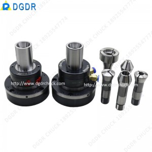 grinding machine air collet chuck GAL-15-D small size pneumatic chuck through hole design high presicion clamping tools