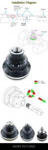 Custom high precision cutting grinding machine pneumatic chuck