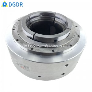 GH-120 chase hole hollow pneumatic rotary chuck vice jaws oil pressure chuck seat for tapping machine