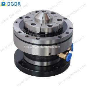 mini diaphragm air chuck for grinding machine through hole 10mm rotary pneumatic chuck high precision air collet chuck