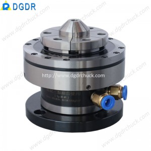 mini diaphragm air chuck for grinding machine through hole 10mm rotary pneumatic chuck high precision air collet chuck