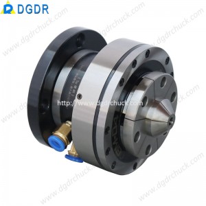 mini diaphragm air chuck for grinding machine through hole 10mm rotary pneumatic chuck high precision air collet chuck