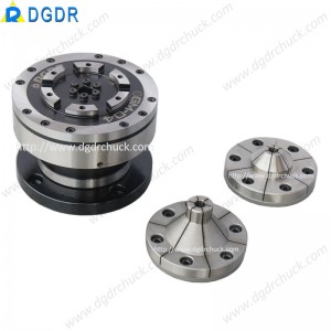 mini diaphragm air chuck for grinding machine through hole 10mm rotary pneumatic chuck high precision air collet chuck