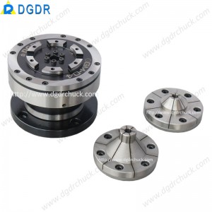 mini diaphragm air chuck for grinding machine through hole 10mm rotary pneumatic chuck high precision air collet chuck