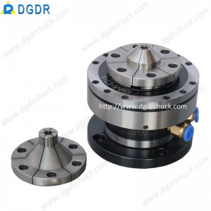 mini diaphragm air chuck for grinding machine through hole 10mm rotary pneumatic chuck high precision air collet chuck