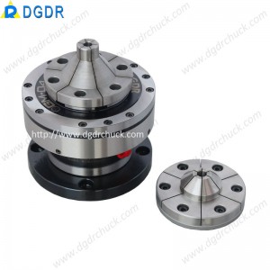 mini diaphragm air chuck for grinding machine through hole 10mm rotary pneumatic chuck high precision air collet chuck