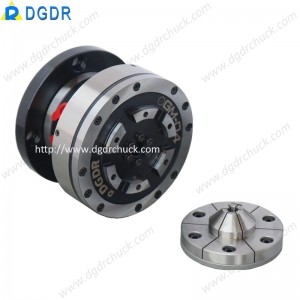 mini diaphragm air chuck for grinding machine through hole 10mm rotary pneumatic chuck high precision air collet chuck