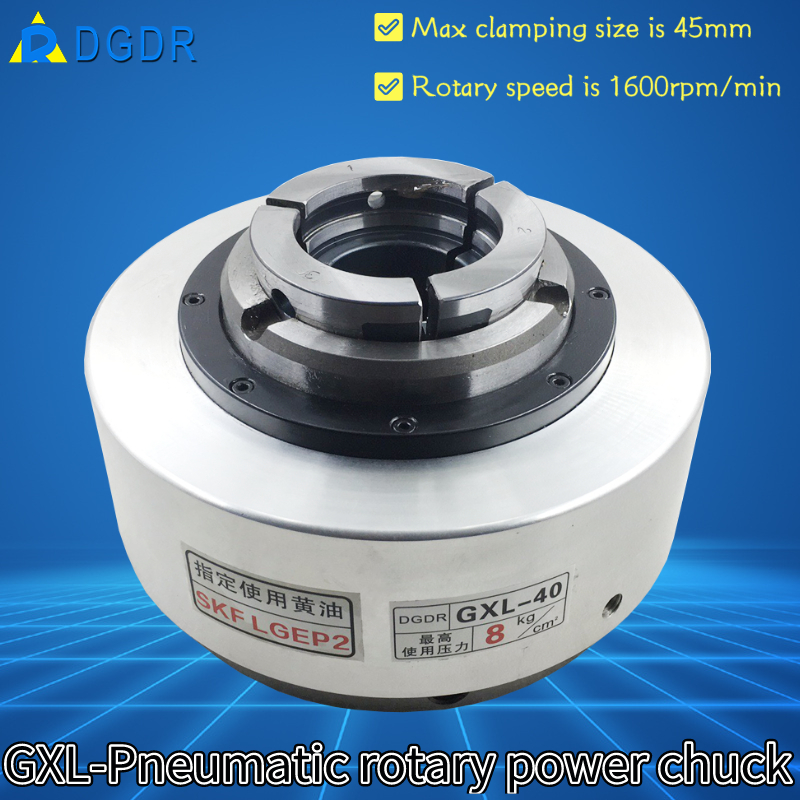 GXL-40 large stroke 2.5mm pneumatic chuck air pressure front-mounted robot  chuck - Dongguan Derui Precision Machinery Co., Ltd