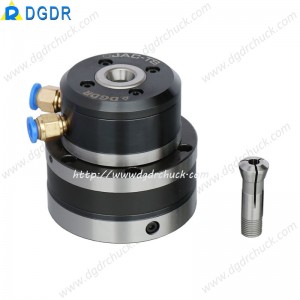 Mini air collet chuck JAC-T8 small rotary pneumatic chuck for grinding machine/welding equipment through hole clamping tools