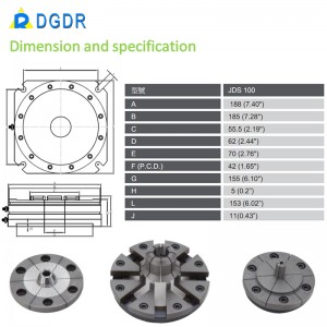 Taiwan king JDS vertical diaphragm type pneumatic chuck fixed can not rotate the chuck – oil pressure chuck