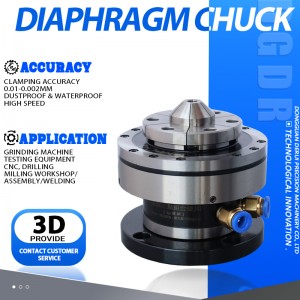 diaphragm air chuck for grinding machine GM04 air collet chuck for testing machine Rotating disk and stationary disk chuck