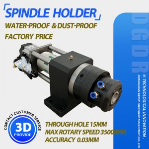 automatic equipment air collet chuck spindle holder through hole pneumatic chuck for high precision machine small lathe air collet chuck