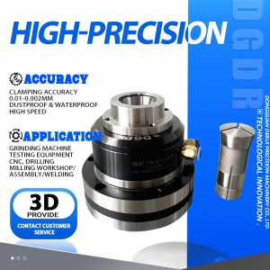 gringding machine with 5C collet air collet chuck turning machine pneumatic collet chuck for lath through hole 25 high precision