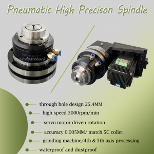 5C collet high precision air collet chuck grinding machine pneumatic chuck for 4th andSth axis processing 5C collet