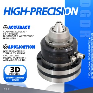 4th and 5th axis proceesing small air collet chuck high precision through holepneumatic chuck grinding w25 mini air chuck