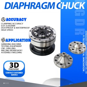 diaphragm air chuck for grinding machine GM04 air collet chuck for testing machine Rotating disk and stationary disk chuck