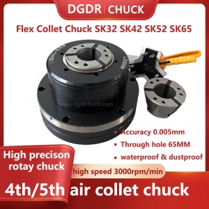 dgdr Flex Collet Chuck SK32 SK42 SK52 SK65 4th/5th high precision air collet chuck grinding machine pneumatic integrated chuck