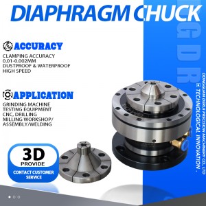 diaphragm air chuck for grinding machine GM04 air collet chuck for testing machine Rotating disk and stationary disk chuck