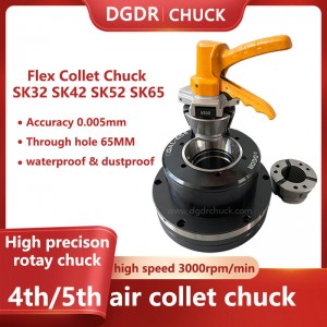 dgdr Flex Collet Chuck SK32 SK42 SK52 SK65 4th/5th high precision air collet chuck grinding machine pneumatic integrated chuck
